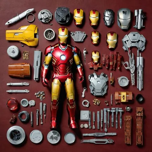 ironman,iron man,iron,ironmaster,ironist,targetman,ironmonger,actionfigure,war machine,metal toys,revoltech,components,disassembled,the collector,ironport,targetmaster,ironmasters,action figure,toyline,toy photos,Unique,Design,Knolling