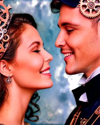 maxon,melian,prince and princess,frary,margairaz,inamorata,liason,coronations,capulets,beautiful couple,hessa,fairytale,romantic portrait,crowns,vintage man and woman,the carnival of venice,diadems,diadem,janya,capulet,Illustration,Realistic Fantasy,Realistic Fantasy 13