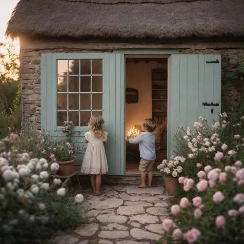 summer cottage,country cottage,fairy door,the little girl's room,summerhouse,girl and boy outdoor,vintage boy and girl,garden shed,cottage,summer house,little girl in pink dress,little boy and girl,little house,smallholding,cottage garden,photographing children,garden door,thatched cottage,vintage children,fairy house,Photography,General,Natural