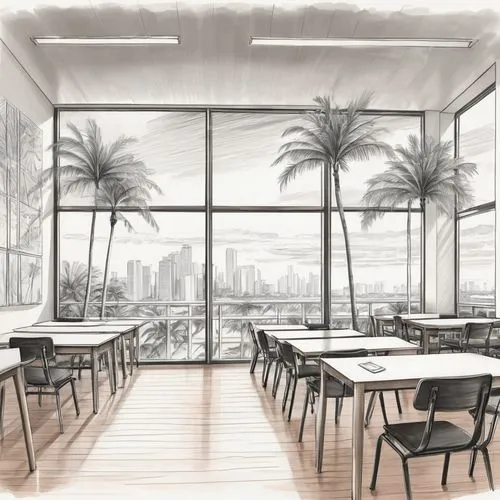 sketchup,lunchroom,teahouse,classroom,school design,schoolrooms,the coffee shop,study room,lunchrooms,coffee shop,cafe,coffeeshop,paris cafe,watercolor cafe,schoolroom,class room,cafeteria,renderings,lecture room,classrooms,Illustration,Black and White,Black and White 30