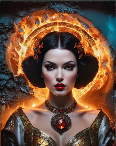 sorceress,fire siren,fantasy portrait,fire angel,fire heart,rosa ' amber cover,fantasy art,the enchantress,flame of fire,fantasy woman,fantasy picture,fiery,flame spirit,pillar of fire,heroic fantasy,fire-eater,fire master,fire artist,celtic queen,fire background