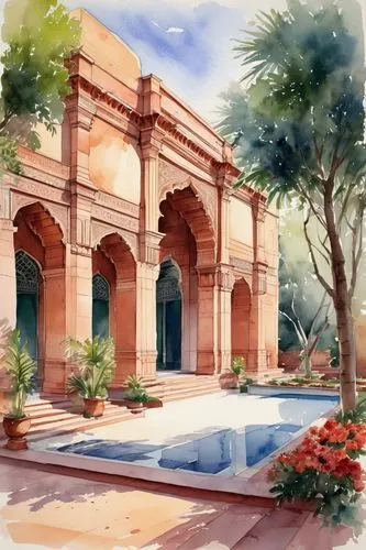 qutub,bikaner,mehrauli,rajasthan,jodhpur,safdarjung,jaipur,after the ud-daula-the mausoleum,nawalgarh,shekhawati,darwaza,mamounia,chhatra,sindh,quasr al-kharana,persian architecture,darwazeh,bada bagh,oberoi,haveli,Illustration,Paper based,Paper Based 25