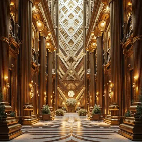 hall of the fallen,labyrinthian,gold wall,symmetrical,cathedral,theed,aisle,cathedrals,cathedra,luxe,the center of symmetry,pipe organ,dubia,royal interior,engrams,titanum,haramain,luminarias,el dorado,enfilade,Photography,General,Realistic