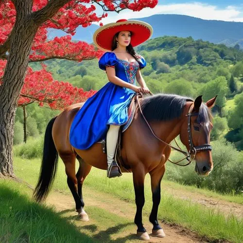 flamenca,countrywoman,country dress,caballo,horseback,belle,Photography,General,Realistic