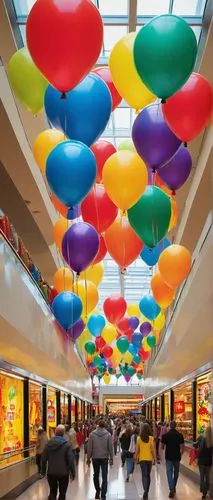 colorful balloons,rainbow color balloons,shopping mall,corner balloons,baloons,water balloons,hot-air-balloon-valley-sky,food court,star balloons,central park mall,new year balloons,balloons mylar,shopping center,ceiling fixture,emoji balloons,overhead umbrella,irish balloon,balloons,owl balloons,huge umbrellas,Illustration,Black and White,Black and White 28