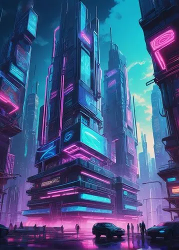 cybercity,futuristic landscape,cybertown,cyberpunk,cyberia,cyberworld,cityscape,cyberport,synth,cyberscene,futuristic,metropolis,dystopian,fantasy city,scifi,colorful city,microdistrict,dystopias,dystopia,polara,Illustration,Realistic Fantasy,Realistic Fantasy 39