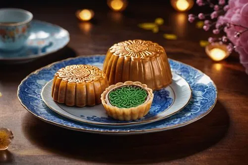 a plate of crystal mooncake,mooncake,mooncakes,mooncake festival,moon cake,mandarin cake,kueh,balayogi,pastellfarben,marzipan balls,kuih,christmas pastry,rasgula,baklava,french confectionery,hokkaido 