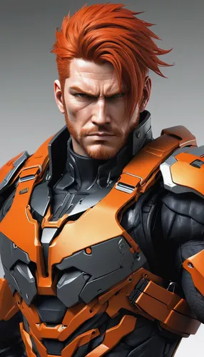 male character,steel man,shepard,orange,caesar cut,cyborg,cleanup,botargo,3d man,x-men,human torch,x men,murcott orange,rein,angry man,rust-orange,ken,male elf,material test,copper,Illustration,Japanese style,Japanese Style 18