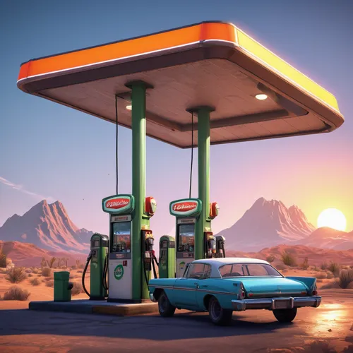 petrol pump,gas-station,electric gas station,e-gas station,gas station,filling station,petrol,retro diner,retro vehicle,gas pump,petroleum,gas-filled,petrolium,e85,route 66,route66,retro car,gasoline,retro automobile,retro styled,Conceptual Art,Fantasy,Fantasy 32