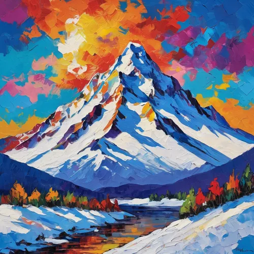 stratovolcano,denali,kamchatka,mountain sunrise,snowy peaks,mountain scene,snow mountains,snow mountain,autumn mountains,mountain landscape,mount hood,high mountains,cascade mountain,mountains,mt hood,volcano,fire mountain,mountain,annapurna,cotopaxi,Conceptual Art,Oil color,Oil Color 25