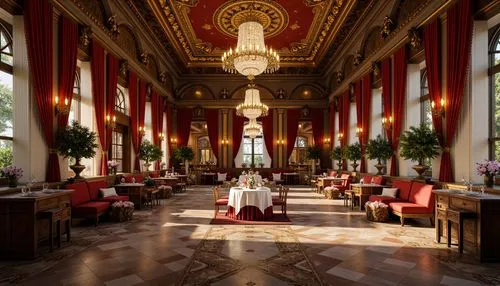 royal interior,ballroom,grand hotel europe,claridges,ritzau,ornate room,restaurant bern,venetian hotel,grand hotel,breakfast room,dining room,gleneagles hotel,ebbitt,opulently,opulence,lanesborough,claridge,europe palace,amanresorts,hotel lobby