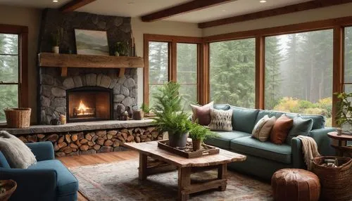 sunroom,coziness,fire place,coziest,the cabin in the mountains,log cabin,warm and cozy,fireplace,cozier,fireplaces,log home,alpine style,sitting room,wood stove,rustic aesthetic,country cottage,summer cottage,small cabin,log fire,family room,Illustration,Paper based,Paper Based 03