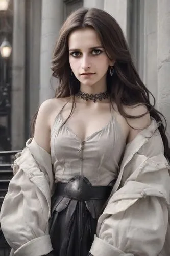 bellisario,elizabet,gothic dress,porcelain doll,gothic woman,elegant,fashiontv,brera,knightley,petrova,victoriana,katherina,noblewoman,alia,abigaille,arias,elegance,romantic look,beautiful young woman,sarikaya,Photography,Realistic