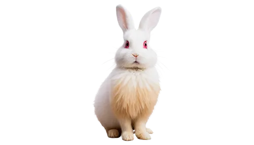 Cute photo, white rabbit, solo, (6months), fluffy fur, pink nose, twitching whiskers, big round eyes, standing, studio background, softbox lighting, shallow depth of field, pastel color tone, 3/4 comp