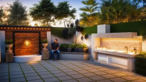 landscape design sydney,garden design sydney,landscape lighting,landscape designers sydney,3d rendering,outdoor furniture,patio heater,firepit,fireplaces,3d render,marrakesh,barbecue area,outdoor gril