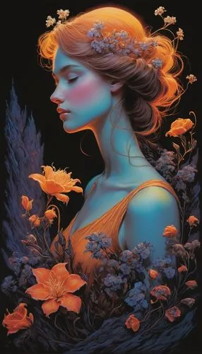 persephone,seelie,naiad,girl in flowers,ophelia,diwata,Conceptual Art,Daily,Daily 09