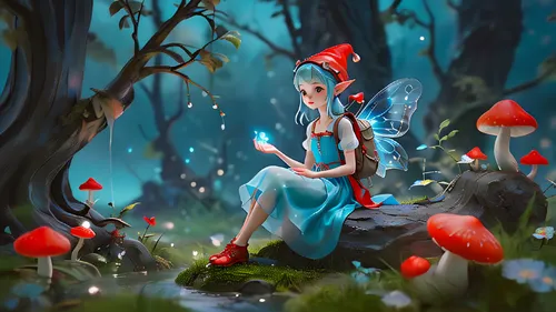 fairy forest,fairie,faerie,faery,fae,alice in wonderland,fantasy picture,fairy tale character,fairyland,aerith,mushroom landscape,fairy world,rosa 'the fairy,fantasy art,elfland,fairytale characters,arrietty,fairy,seelie,wonderland