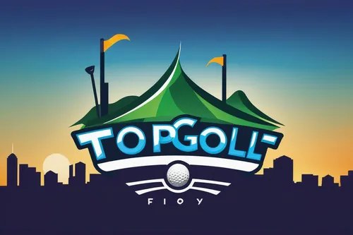 Develop a playful and fun logo for Topgolf that evokes a lighthearted and carefree atmosphere.,golftips,new topstar2020,golfvideo,golf course background,screen golf,fourball,the logo,symetra tour,golf