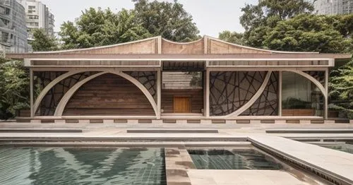 asian architecture,wooden sauna,timber house,pool house,chinese architecture,japanese architecture,cooling house,the golden pavilion,golden pavilion,archidaily,wooden house,wood doghouse,mid century house,japanese shrine,wooden roof,forest chapel,wooden facade,summer house,buddhist temple,aqua studio,Architecture,General,Modern,Natural Sustainability