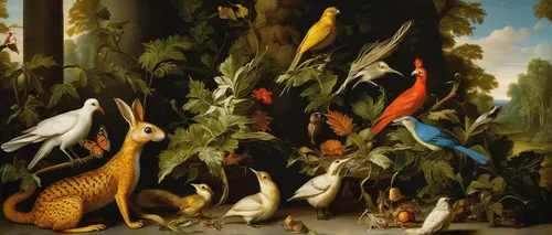 hunting scene,tropical birds,birds on a branch,ornithology,key birds,bird kingdom,bird bird kingdom,bird painting,group of birds,birds on branch,passerine parrots,wild birds,migratory birds,garden birds,flock of birds,parrots,rare parrots,songbirds,birds,the birds,Art,Classical Oil Painting,Classical Oil Painting 37