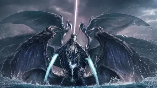 cut the water with a katana against the background of tornadoes,dark-type,angel of death,the archangel,nine-tailed,archangel,black dragon,black angel,dark angel,god of the sea,dragon of earth,uriel,de