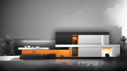 modern house,mid century house,house silhouette,cubic house,houses silhouette,modern architecture,dunes house,cube house,mid century modern,residential,house drawing,apartment house,residential house,