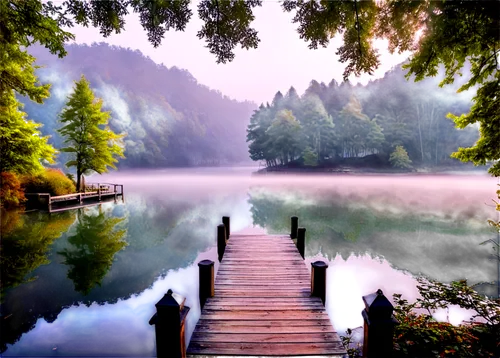 beautiful lake,tranquility,wooden bridge,calmness,nature background,forest lake,calm water,foggy landscape,nature wallpaper,beautiful landscape,germany forest,background view nature,nature landscape,calm waters,stillness,tranquillity,evening lake,wooden pier,landscape background,landscape nature,Conceptual Art,Oil color,Oil Color 03