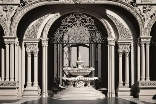 maximilian fountain,decorative fountains,mozart fountain,corinthian order,floor fountain,the throne,showpieces,bernini altar,ciborium,candelabras,drinking fountain,stone fountain,throne,pedestals,old fountain,fountain,moor fountain,water fountain,pulpits,ornate room,Unique,Paper Cuts,Paper Cuts 04