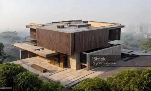 cubic house,flock house,modern architecture,cube house,cube stilt houses,corten steel,timber house,residential house,asian architecture,block balcony,two story house,block house,build by mirza golam p