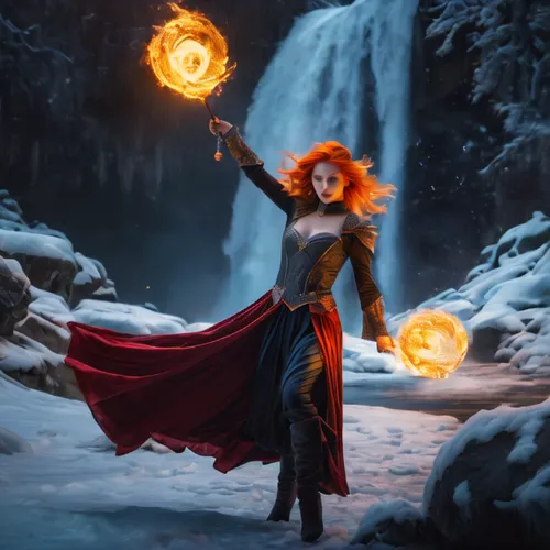 fire dancer,fantasy picture,sorceress,merida,fire artist,fantasy woman,firedancer,fire dance,transistor,dancing flames,fire-eater,fantasy art,the snow queen,fire siren,fantasy portrait,the enchantress