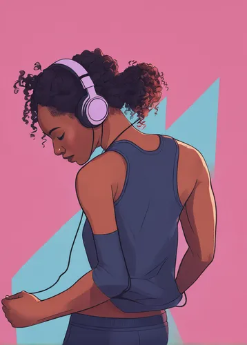 listening to music,music player,vector art,music,dj,digital illustration,vector illustration,workout icons,headphones,music background,retro music,delete exercise,spotify icon,listening,pink vector,musical background,80s,vector girl,digital drawing,grooves,Illustration,Paper based,Paper Based 16