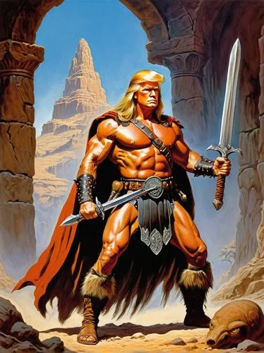 trumpeldor,eternia,heman,barsoom,grayskull,barbarian,conan,gotrek,drakenstein,dragonlance,castlevania,fantasy warrior,desaad,mahyar,kharga,zorthian,wall,surtur,kamandi,dominador,Illustration,American Style,American Style 07