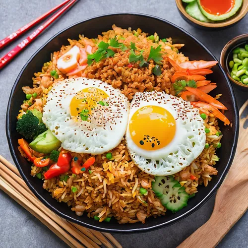 kimchi fried rice,nasi goreng,thai fried rice,bibimbap,rice with fried egg,yeung chow fried rice,egg wrapped fried rice,rice with minced pork and fried egg,special fried rice,fried rice,dak galbi,prawn fried rice,jajangmyeon,rice bowl,indomie,korean chinese cuisine,korean cuisine,naengmyeon,noodle bowl,korean food,Illustration,Japanese style,Japanese Style 04