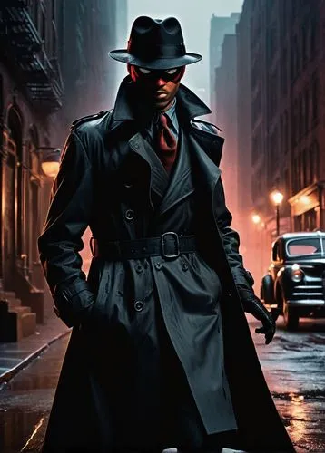 spy,spy visual,mafia,detective,rorschach,daredevil,black hat,secret agent,robber,masked man,spy-glass,red hood,film noir,black city,riddler,overcoat,agent 13,with the mask,smooth criminal,private investigator,Illustration,Paper based,Paper Based 17