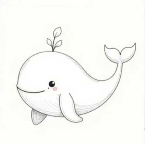 little whale,baby whale,whale,dugong,whaley,narwhal,Conceptual Art,Daily,Daily 15