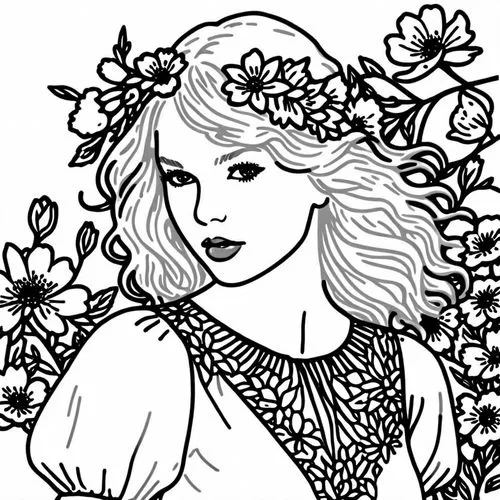 coloring page,coloring pages,coloring pages kids,flower line art,coloring picture,line art wreath,Design Sketch,Design Sketch,Rough Outline