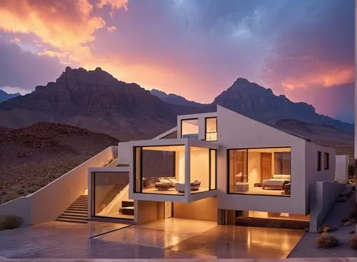 super house hyper modern great quality ,background  desert with mountains ,without cars ,house in mountains,house in the mountains,amanresorts,beautiful home,dreamhouse,dunes house,luxury property,dam