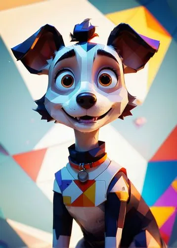 low poly,low-poly,stylized,3d render,3d rendered,3d model,scout,laika,rocket,cinema 4d,max,furta,3d figure,coco,polygonal,kid dog,crash,portrait background,canine,material test,Illustration,Vector,Vector 17