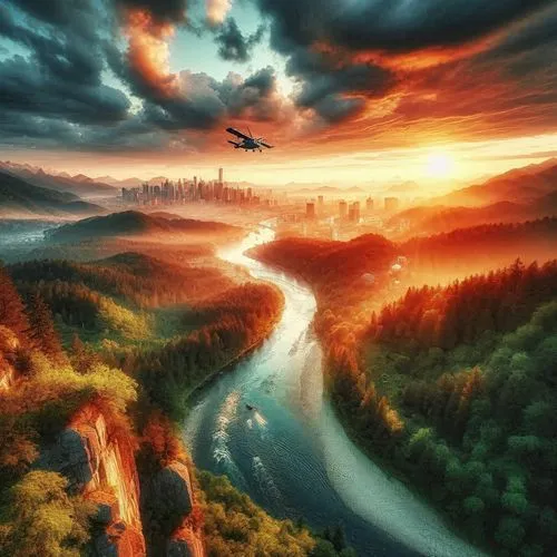 fantasy landscape,world digital painting,fantasy picture,landscape background,futuristic landscape,fantasy art,nature landscape,river landscape,landscapes,digital painting,full hd wallpaper,3d fantasy,photomanipulation,mountain sunrise,high landscape,the way of nature,photo manipulation,fantasy world,post-apocalyptic landscape,hd wallpaper