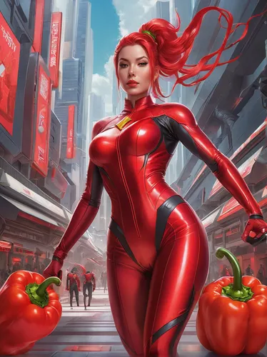 paprika,cayenne,tomatos,red tomato,bellpepper,tomato,red super hero,red bell peppers,cayenne pepper,red,red peppers,red cooking,red pepper,red chili,cg artwork,red chili pepper,tomatoes,chili pepper,red bell pepper,chilli,Conceptual Art,Fantasy,Fantasy 03