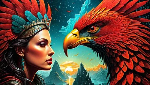 phoenixes,mulawin,firehawks,eagle illustration,uniphoenix,fenix,phenix,gryphon,aguila,sci fiction illustration,phoenix rooster,phoenix,fantasy art,fire birds,plumas,game illustration,firebird,aramean,vector illustration,red bird,Photography,Artistic Photography,Artistic Photography 11