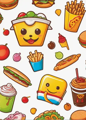 Design a fun and playful logo for a fast food restaurant.,food icons,fruits icons,ice cream icons,fruit icons,burger emoticon,grilled food sketches,food collage,scrapbook clip art,foods,drink icons,se