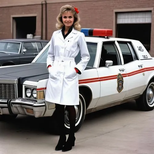 ford ltd crown victoria,dodge monaco,ecto-1,buick electra,pontiac grand prix,cadillac bls,oldsmobile toronado,chevrolet caprice,cadillac brougham,lady medic,female doctor,paramedic,ford fairlane crown victoria skyliner,sheriff car,pontiac ventura,cadillac fleetwood brougham,ford crown victoria,cadillac fleetwood,cadillac eldorado,buick century,Photography,Fashion Photography,Fashion Photography 11