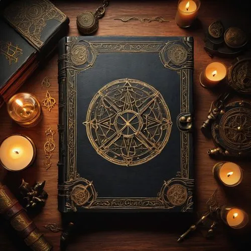 magic grimoire,magic book,witches pentagram,divination,pentacle,mystery book cover,prayer book,signs of the zodiac,occult,tarot cards,hymn book,zodiac,tarot,book cover,spell,compass rose,pentagram,runes,guestbook,metatron's cube,Art,Classical Oil Painting,Classical Oil Painting 04