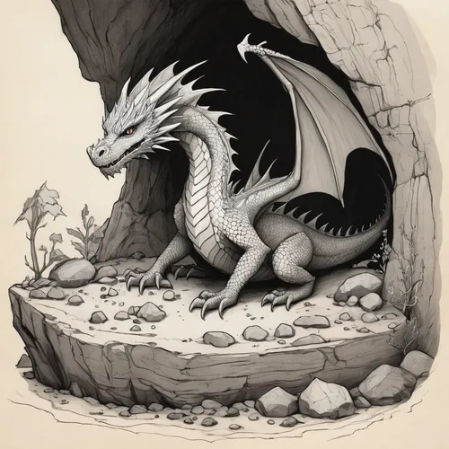 Sketch a fearsome dragon guarding its treasure-filled cave.,forest dragon,dragon,gryphon,black dragon,dragon design,charcoal nest,dragons,dragon of earth,wyrm,painted dragon,dragon li,draconic,coffee 