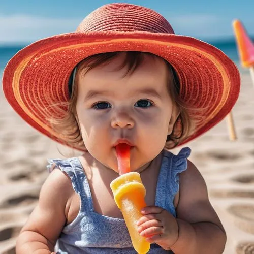 heat stroke prevention,diabetes in infant,beach background,girl wearing hat,popsicle,playing in the sand,beachgoer,sand bucket,popsicles,plagiocephaly,cute baby,microstock,ordinary sun hat,beach toy,sun hat,straw hat,maraca,woman with ice-cream,frugi,red popsicle,Photography,General,Realistic