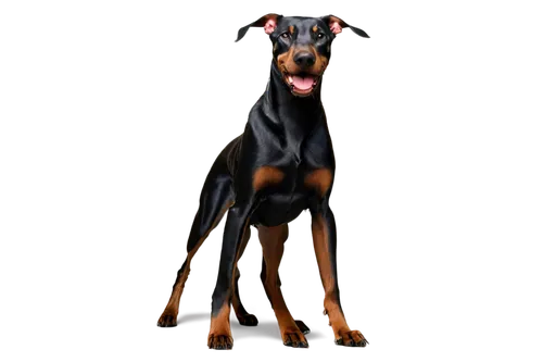 Angry Doberman, close-up face, sharp teeth, intense eyes, black fur, muscular body, standing, front legs apart, powerful chest, ripped muscles, shiny coat, soft focus background, dramatic lighting, ci