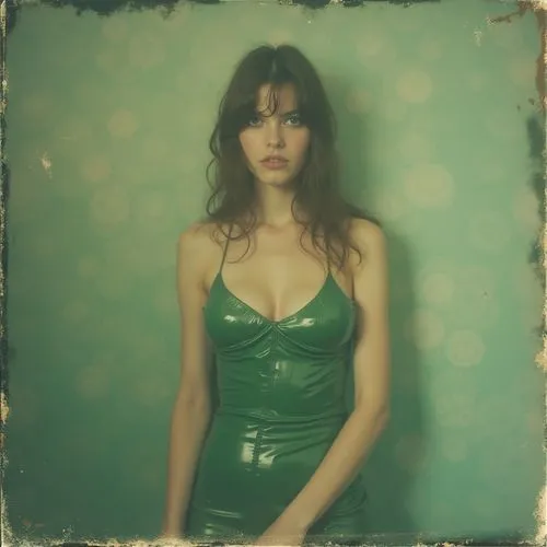 green dress,jovovich,in green,polaroid,emerald,pine green,Photography,Documentary Photography,Documentary Photography 08