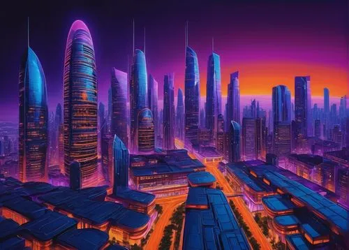 futuristic landscape,cybercity,cybertown,cyberpunk,coruscant,metropolis,fantasy city,cityscape,cyberport,dystopian,cyberia,futuristic,megalopolis,cyberscene,areopolis,cyberworld,coruscating,futurists,dystopias,futurist,Illustration,American Style,American Style 03