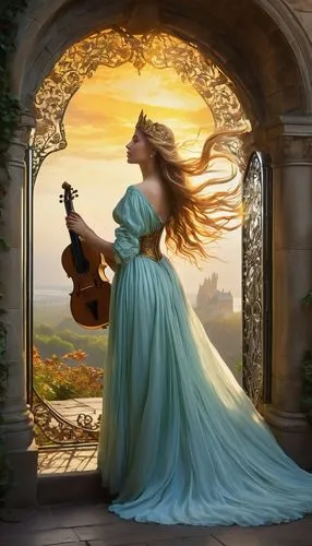 woman playing violin,celtic woman,violin woman,serenade,violin player,violinist,celtic harp,sarasate,serenata,tuatha,woman playing,violin,songful,classical guitar,cellist,serenades,playing the violin,angel playing the harp,romanza,fantasy picture,Conceptual Art,Fantasy,Fantasy 05